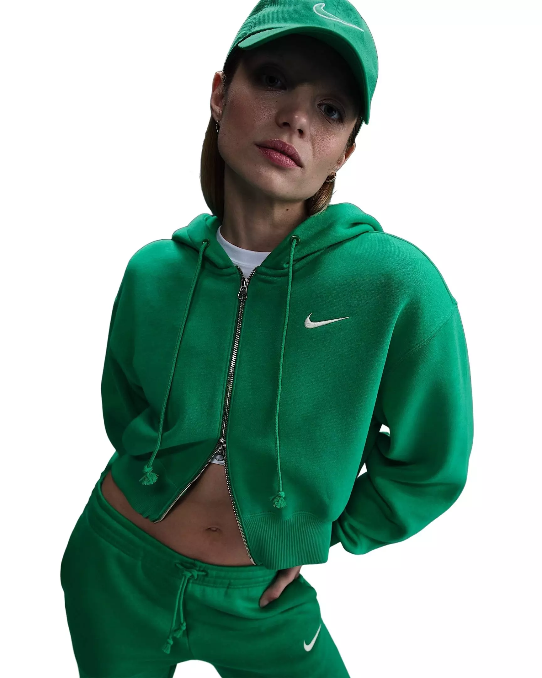 Nike Women's Sportswear Phoenix Fleece Loose Cropped Full-Zip